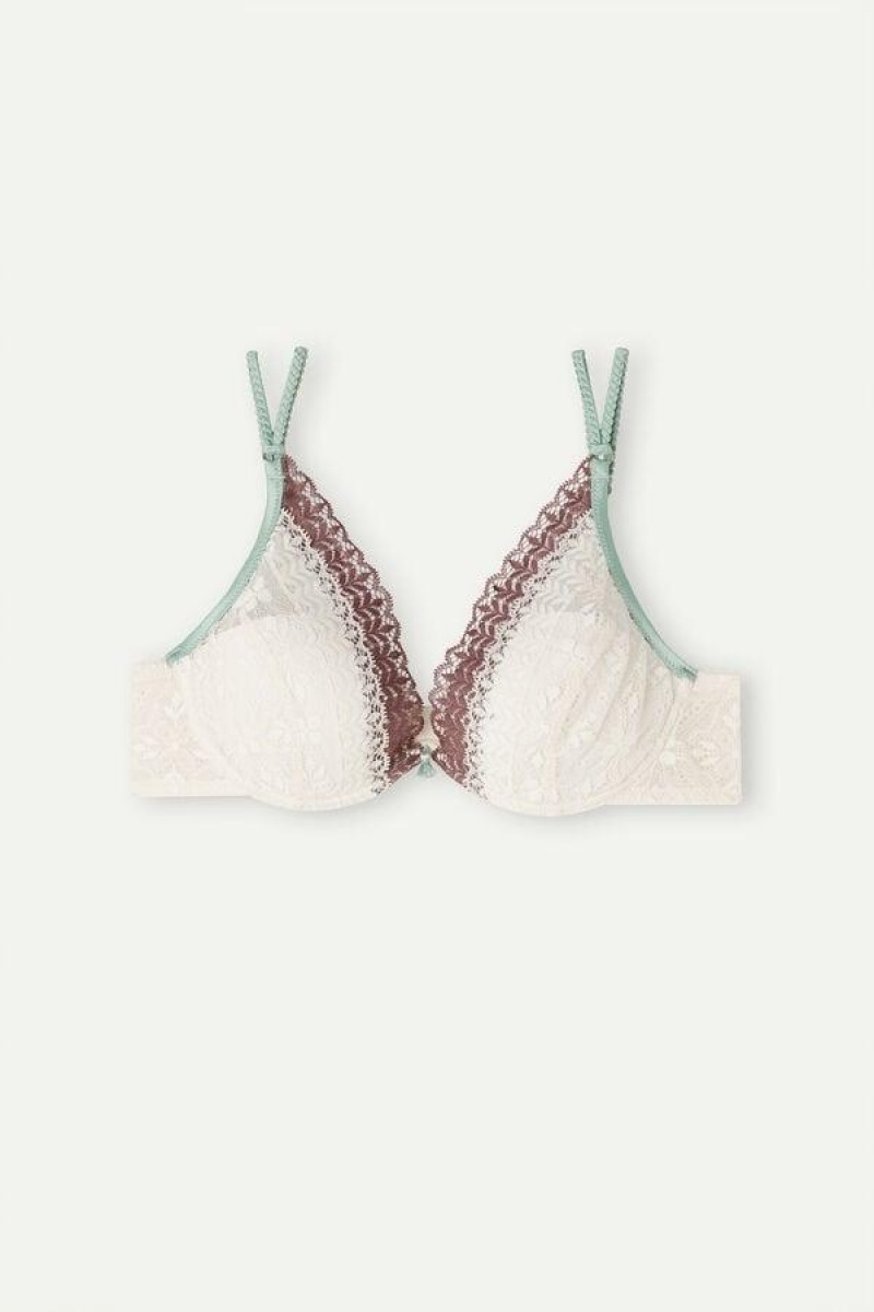 Intimissimi Spices Garden Elena Balconette Women's Bras Light Yellow / Brown | USA 1545FMM