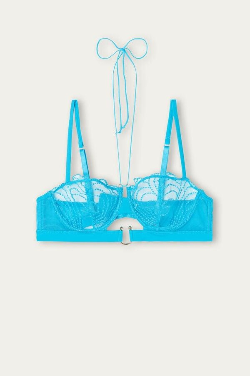 Intimissimi Steal the Show Balconette Women's Bras Turquoise | USA 1026GLQ