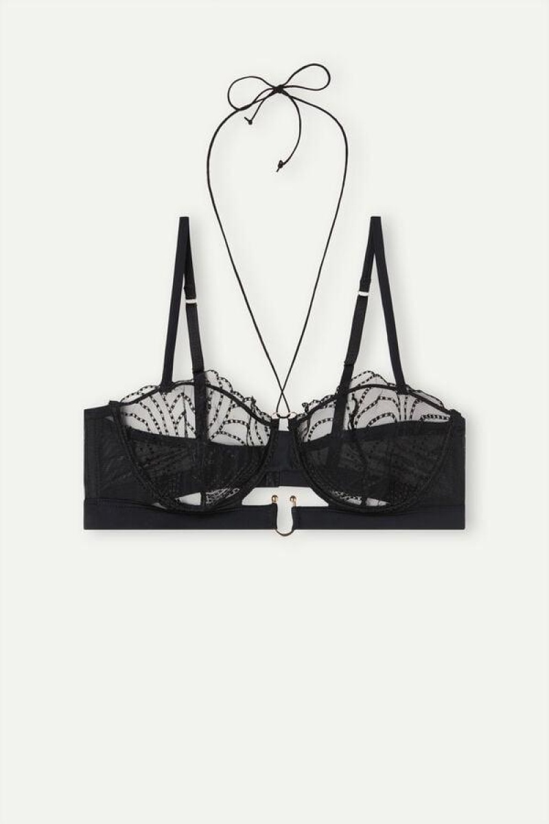 Intimissimi Steal the Show Balconette Women's Bras Black | USA 1032XFU