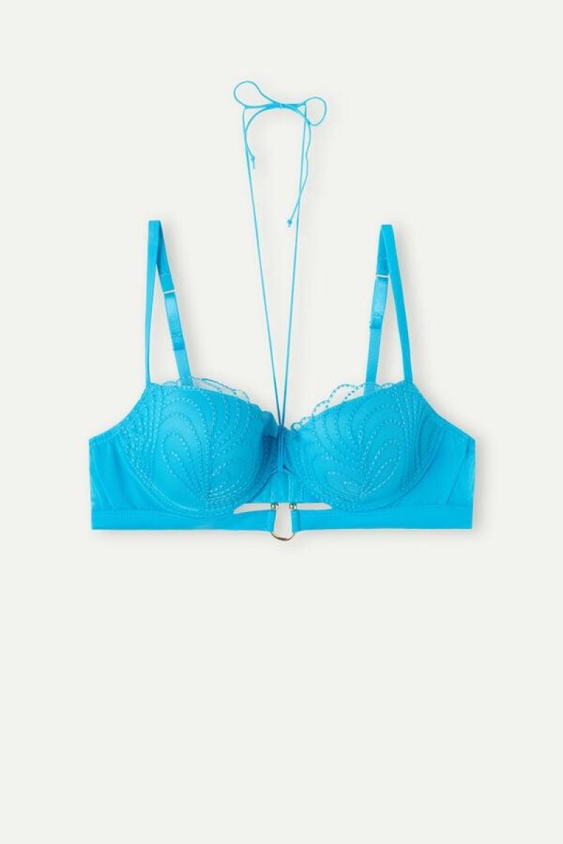 Intimissimi Steal the Show Sofia Balconette Women's Bras Turquoise | USA 1027HKW