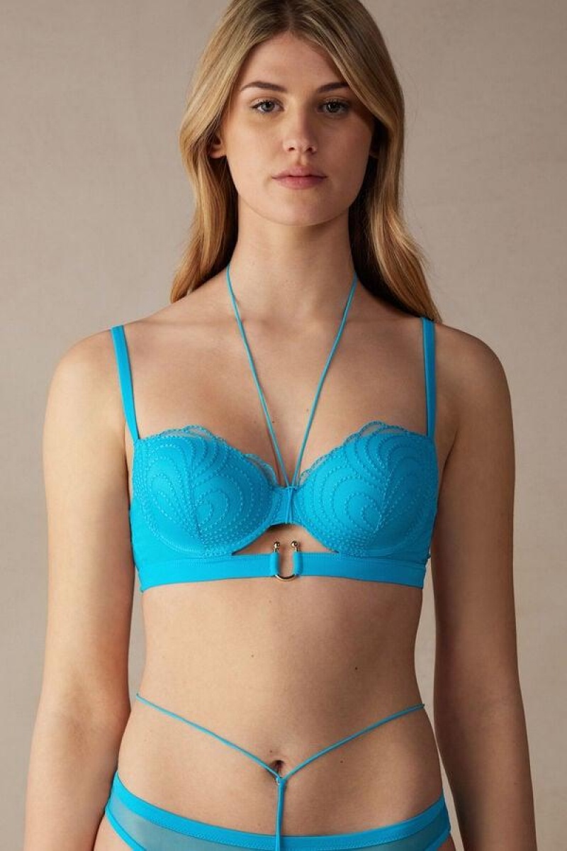 Intimissimi Steal the Show Sofia Balconette Women\'s Bras Turquoise | USA 1027HKW