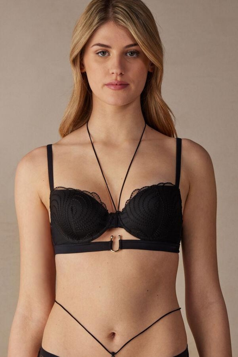 Intimissimi Steal the Show Sofia Balconette Women\'s Bras Black | USA 1509RWH