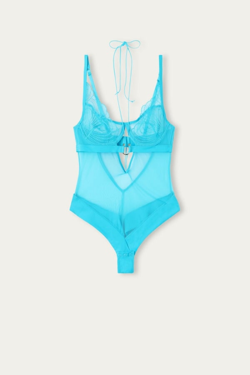 Intimissimi Steal the Show Women's Bodysuit Turquoise | USA 1874TVJ