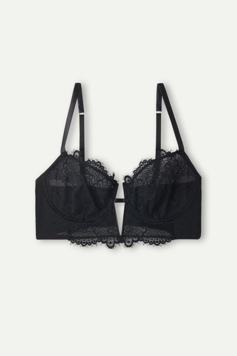 Intimissimi Stunning Beauty Daniela Balconette Bustier Women's Lingerie Black | USA 1889ZGY