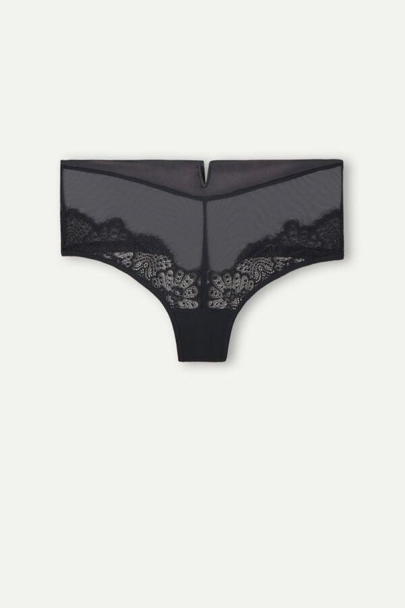 Intimissimi Stunning Beauty Hipster Brazilian Women's Panties Black | USA 2299FMM