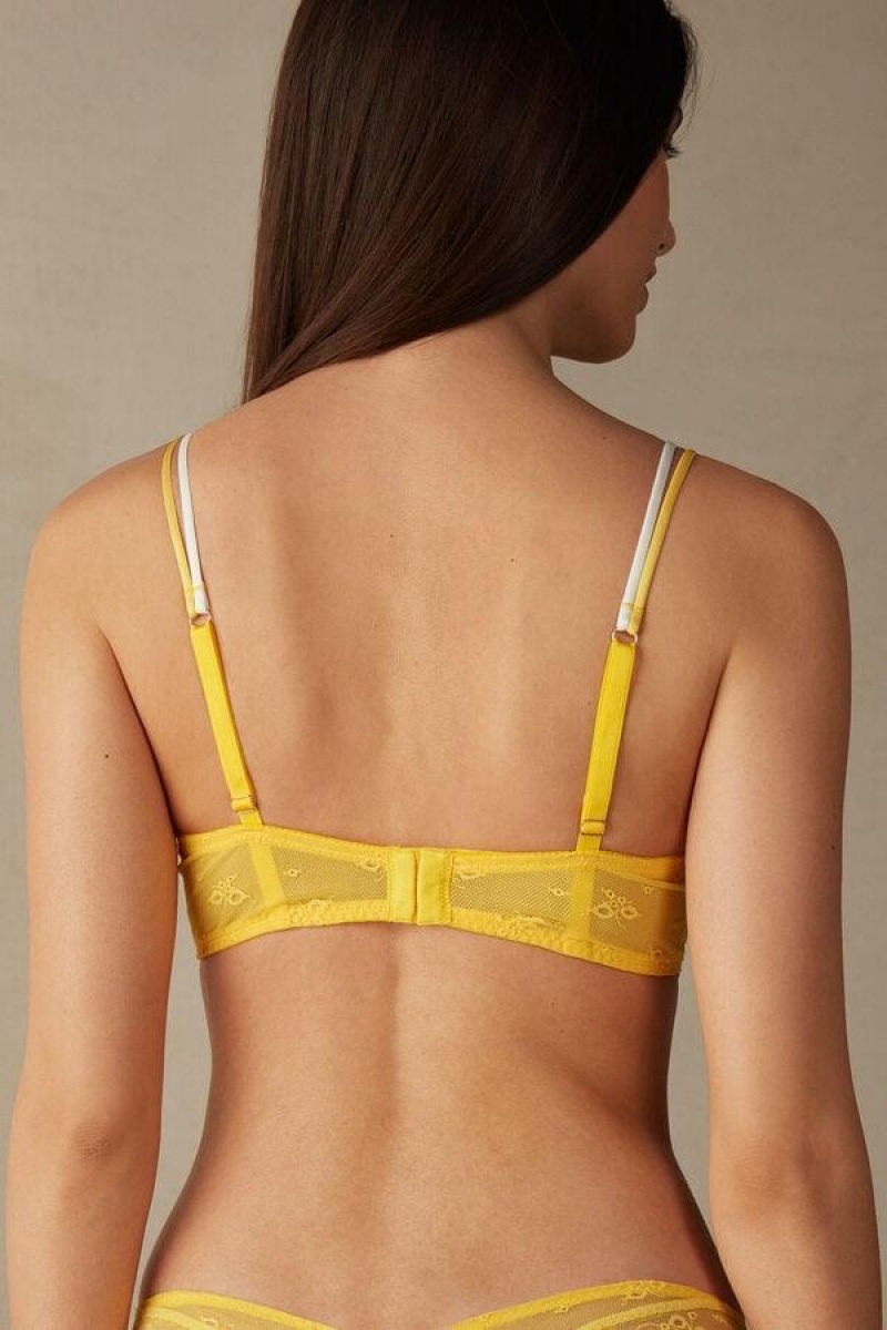 Intimissimi Summer Breeze Triangle Women's Bras Yellow | USA 1393KIR