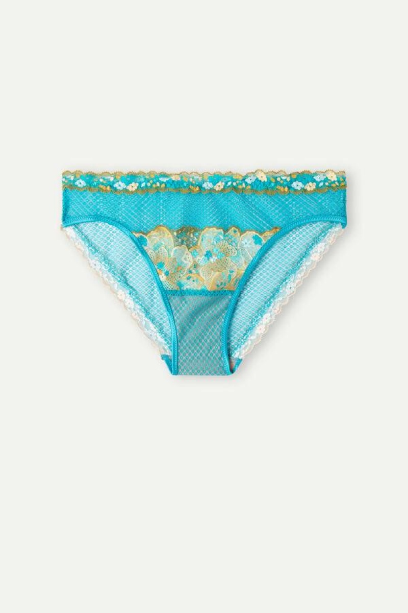 Intimissimi Summer Vibes Women's Panties Turquoise Blue | USA 2346YUX