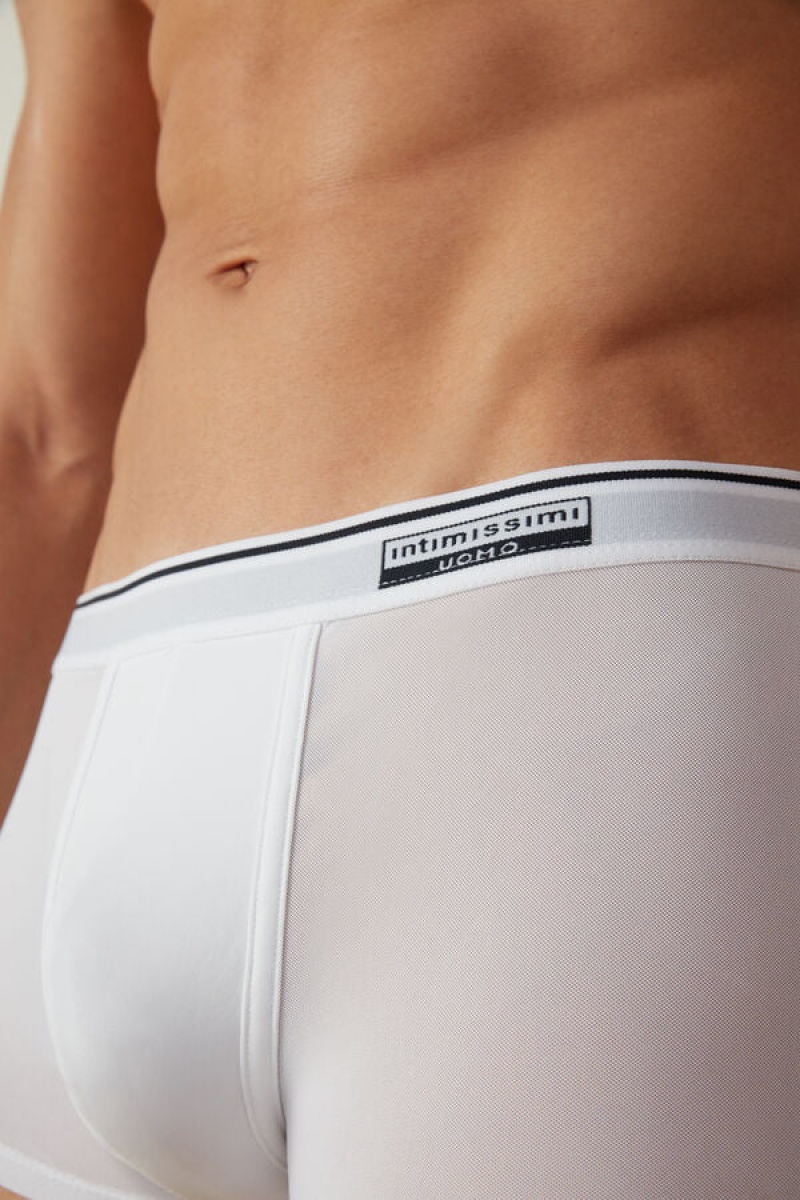 Intimissimi Super Fresh Micro-mesh Men's Boxer White | USA 2595JJP