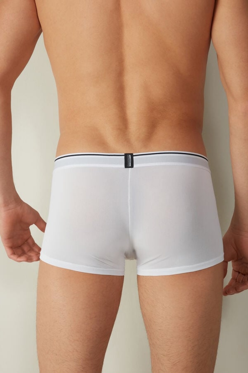 Intimissimi Super Fresh Micro-mesh Men's Boxer White | USA 2595JJP