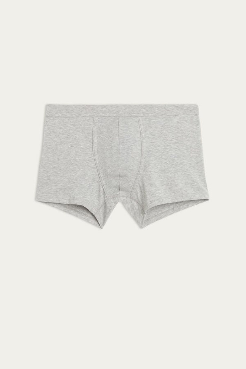 Intimissimi Supima® Cotton Loose Fit Men's Boxer Light Grey | USA 2599DNF