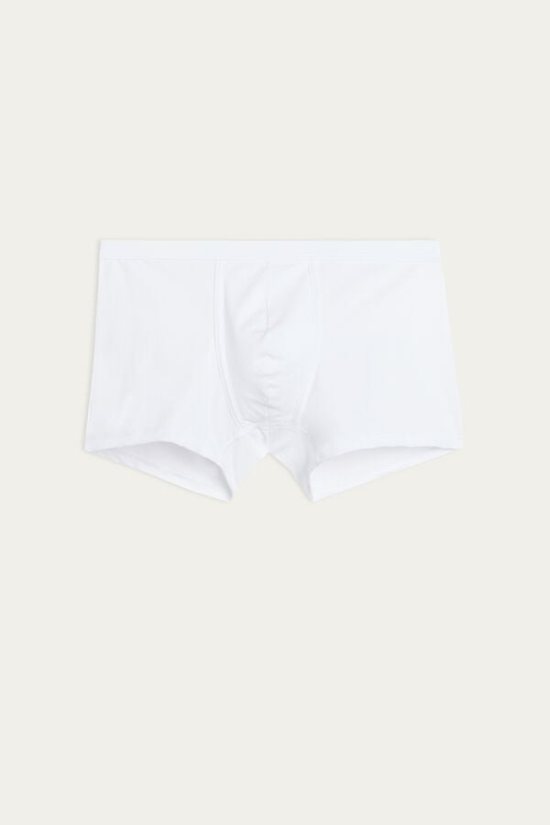 Intimissimi Supima® Cotton Loose Fit Men's Boxer White | USA 2617XFY