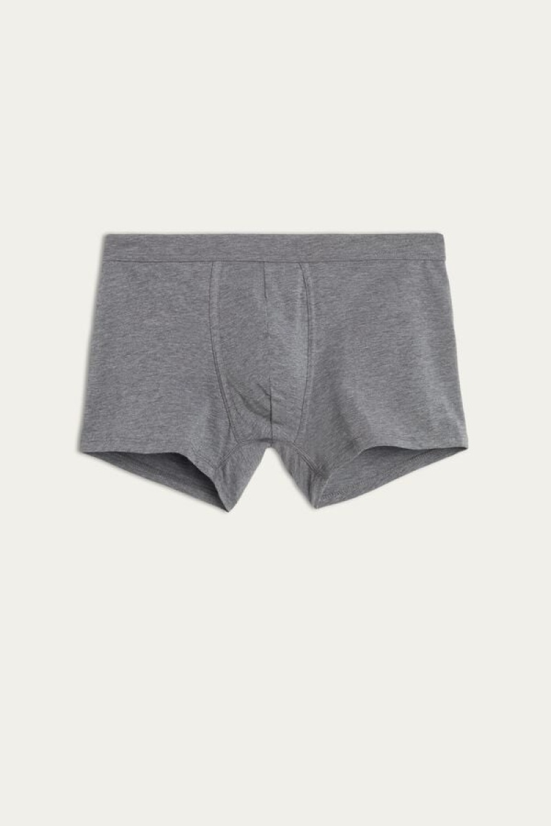 Intimissimi Supima® Cotton Loose Fit Men's Boxer Deep Grey | USA 2619LHI