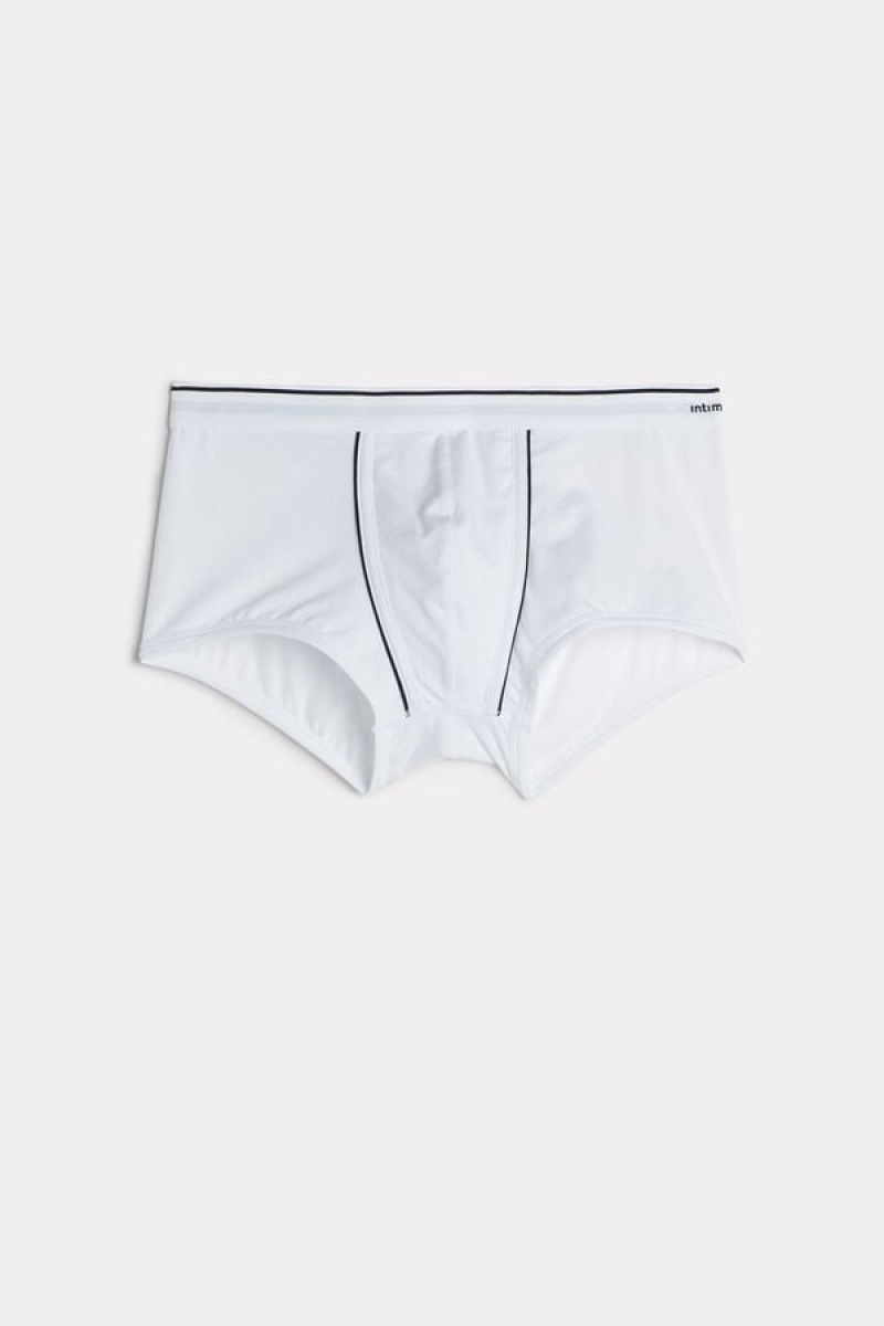 Intimissimi Supima® Cotton Men's Boxer White / Blue | USA 2577ORK