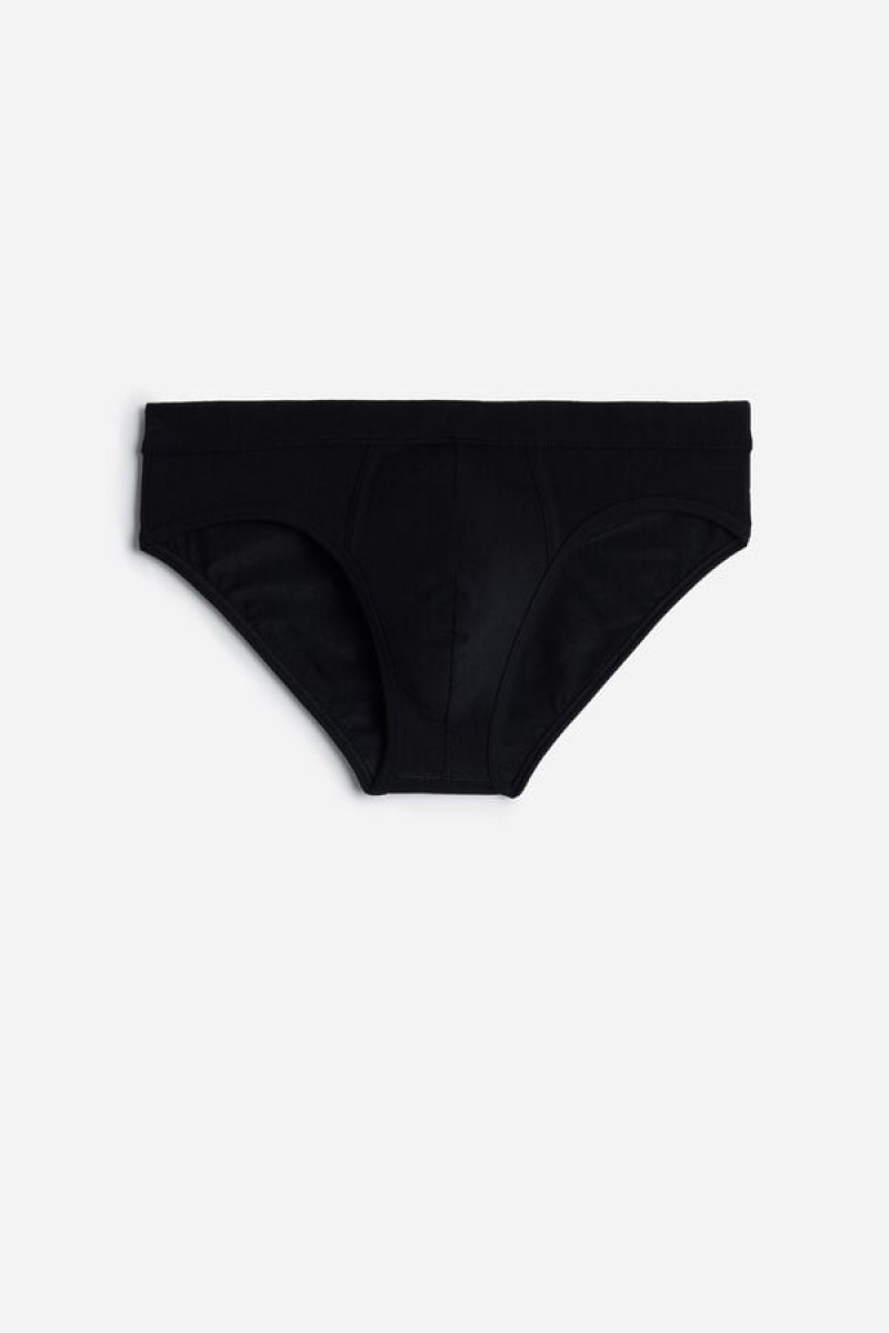 Intimissimi Supima® Cotton Men's Briefs Black | USA 2672APO