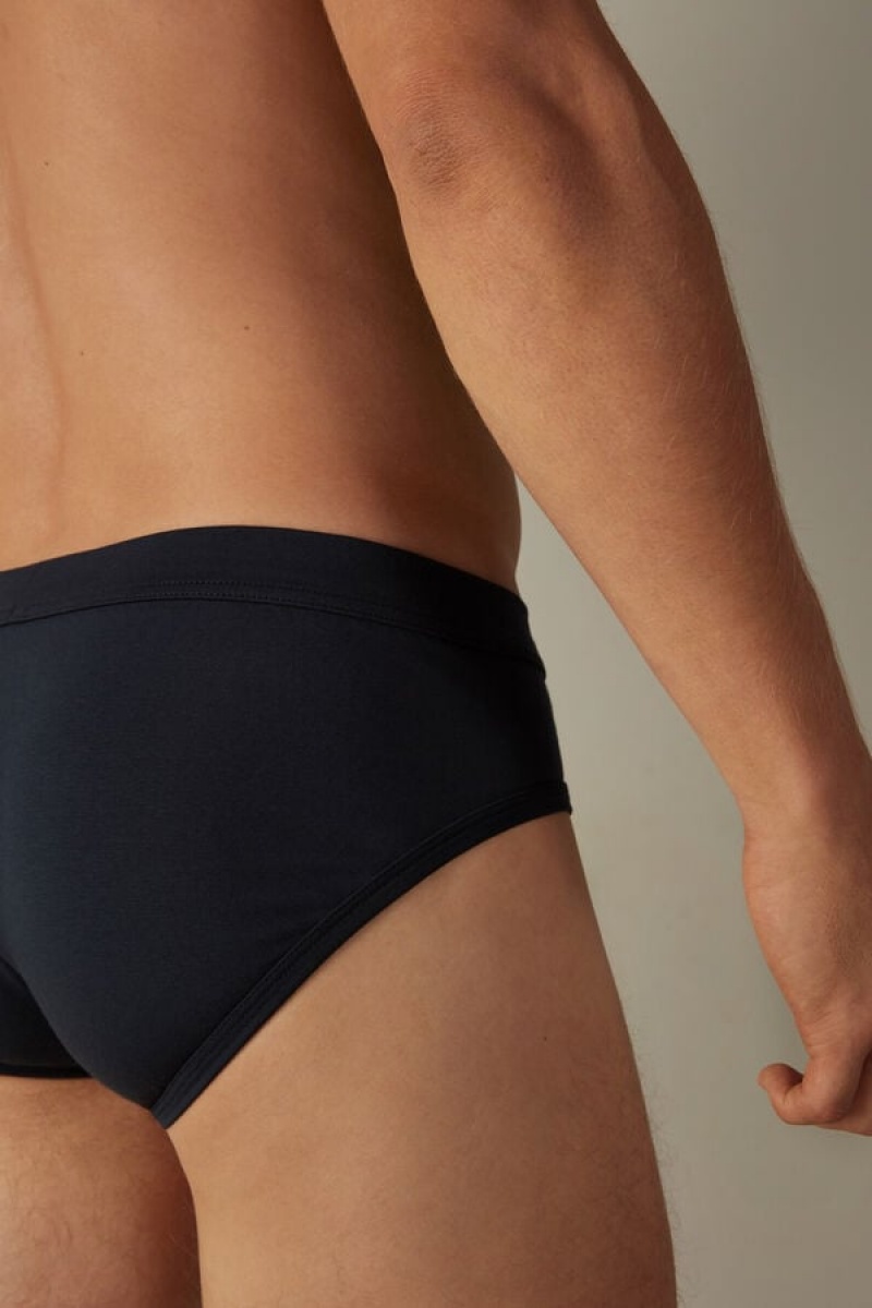 Intimissimi Supima® Cotton Men's Briefs Blue | USA 2673PQP