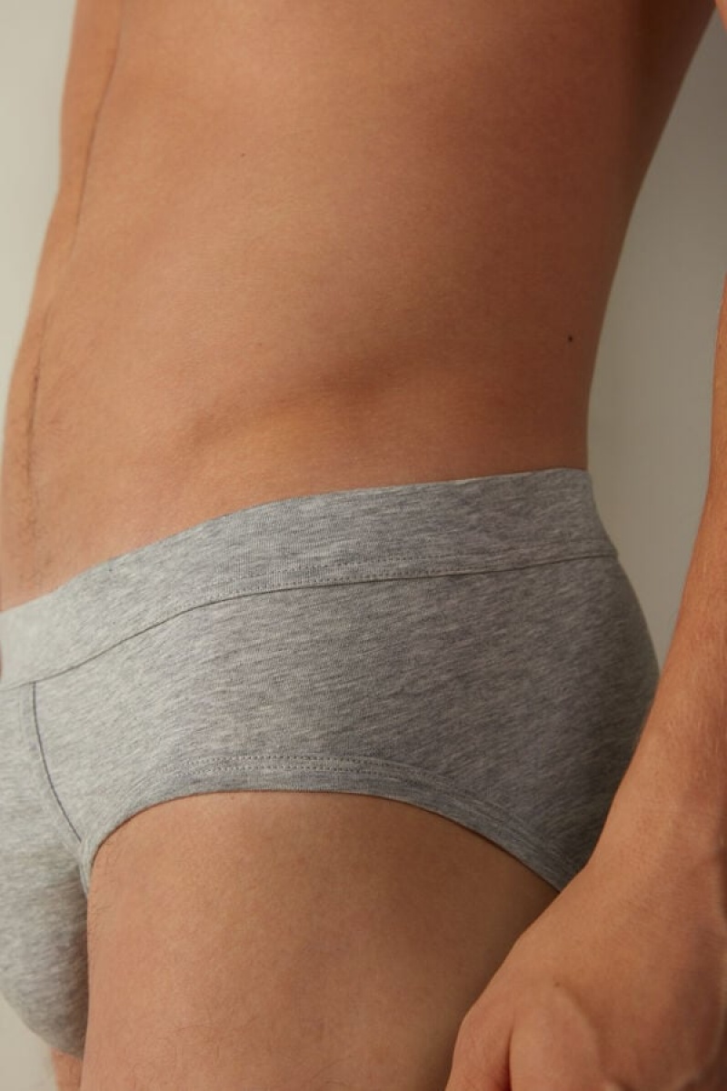 Intimissimi Supima® Cotton Men's Briefs Light Grey | USA 2680EXJ