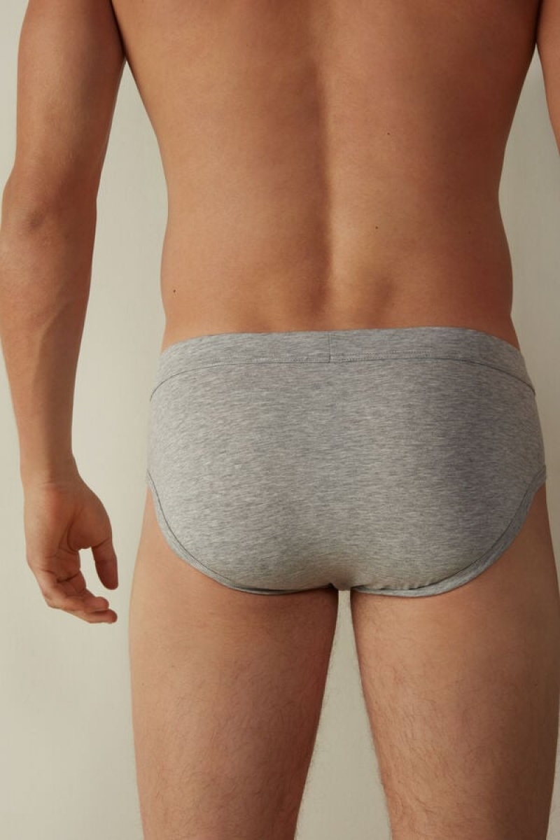 Intimissimi Supima® Cotton Men's Briefs Light Grey | USA 2680EXJ