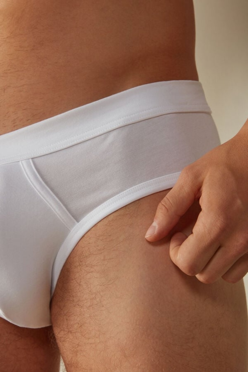 Intimissimi Supima® Cotton Men's Briefs White | USA 2674ORA