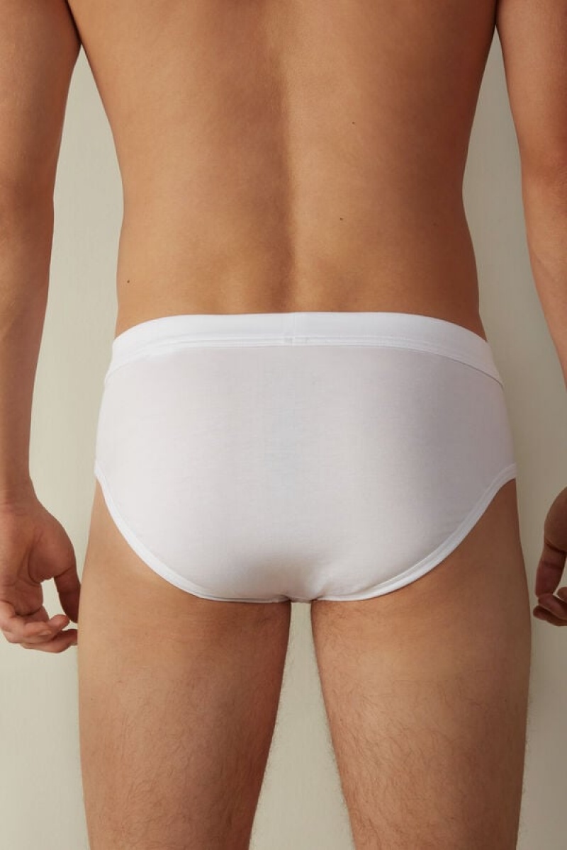 Intimissimi Supima® Cotton Men's Briefs White | USA 2674ORA