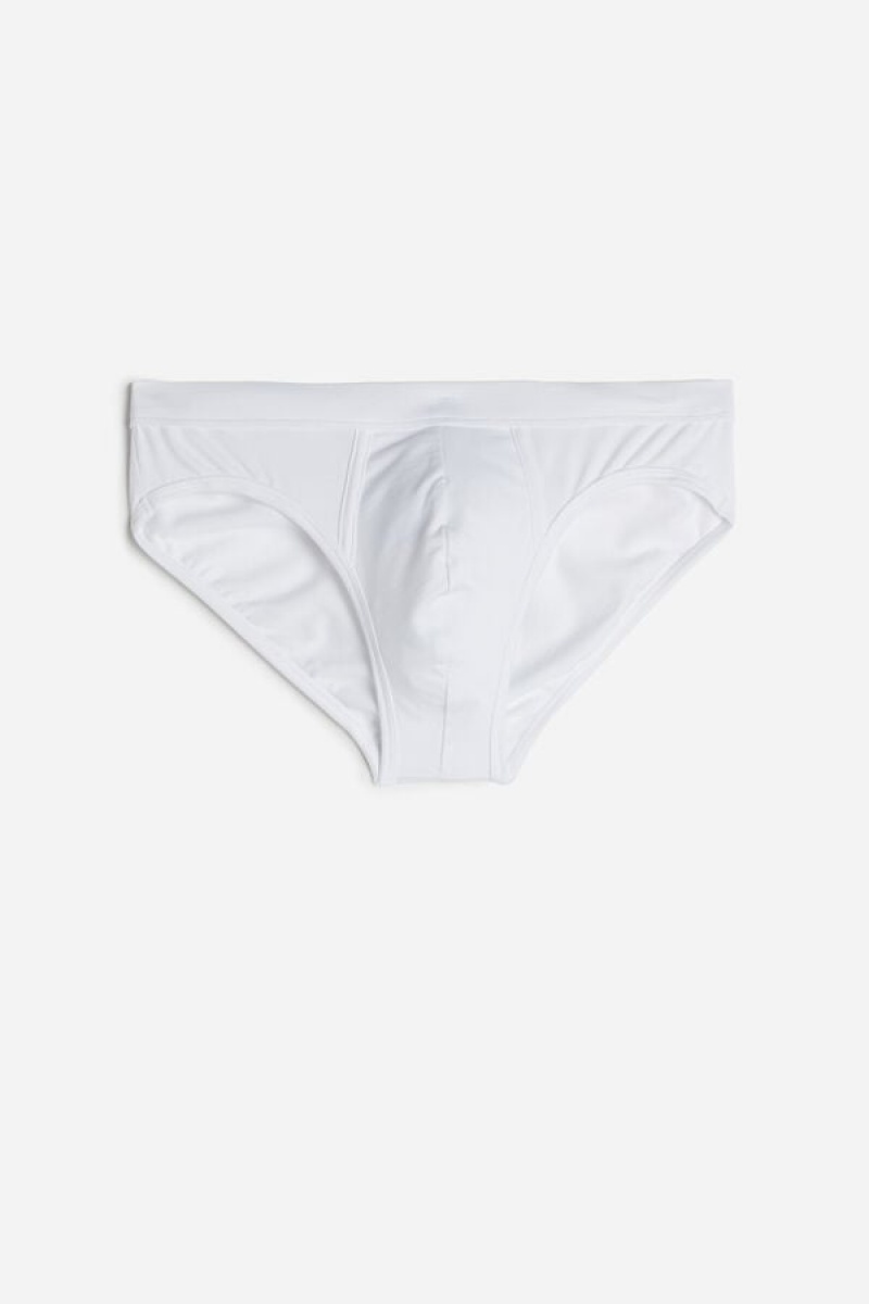 Intimissimi Supima® Cotton Men's Briefs White | USA 2674ORA