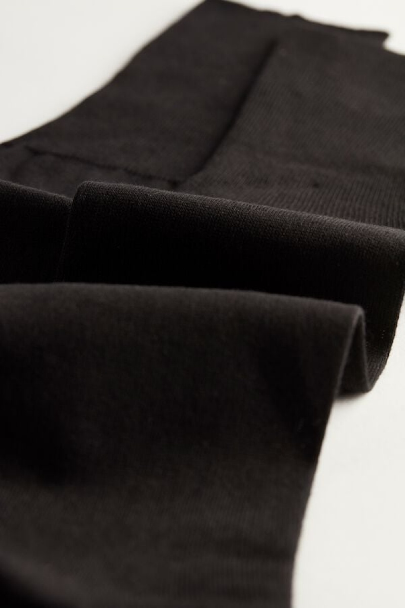 Intimissimi Tall Cashmere-Silk-Cotton Blend Men's Socks Black | USA 2774UTU