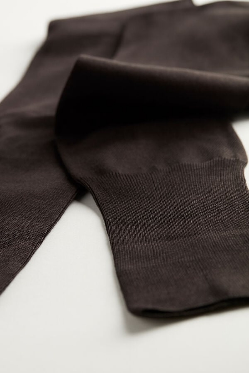 Intimissimi Tall Sateen Egyptian Cotton Men's Socks Brown | USA 2771PQR