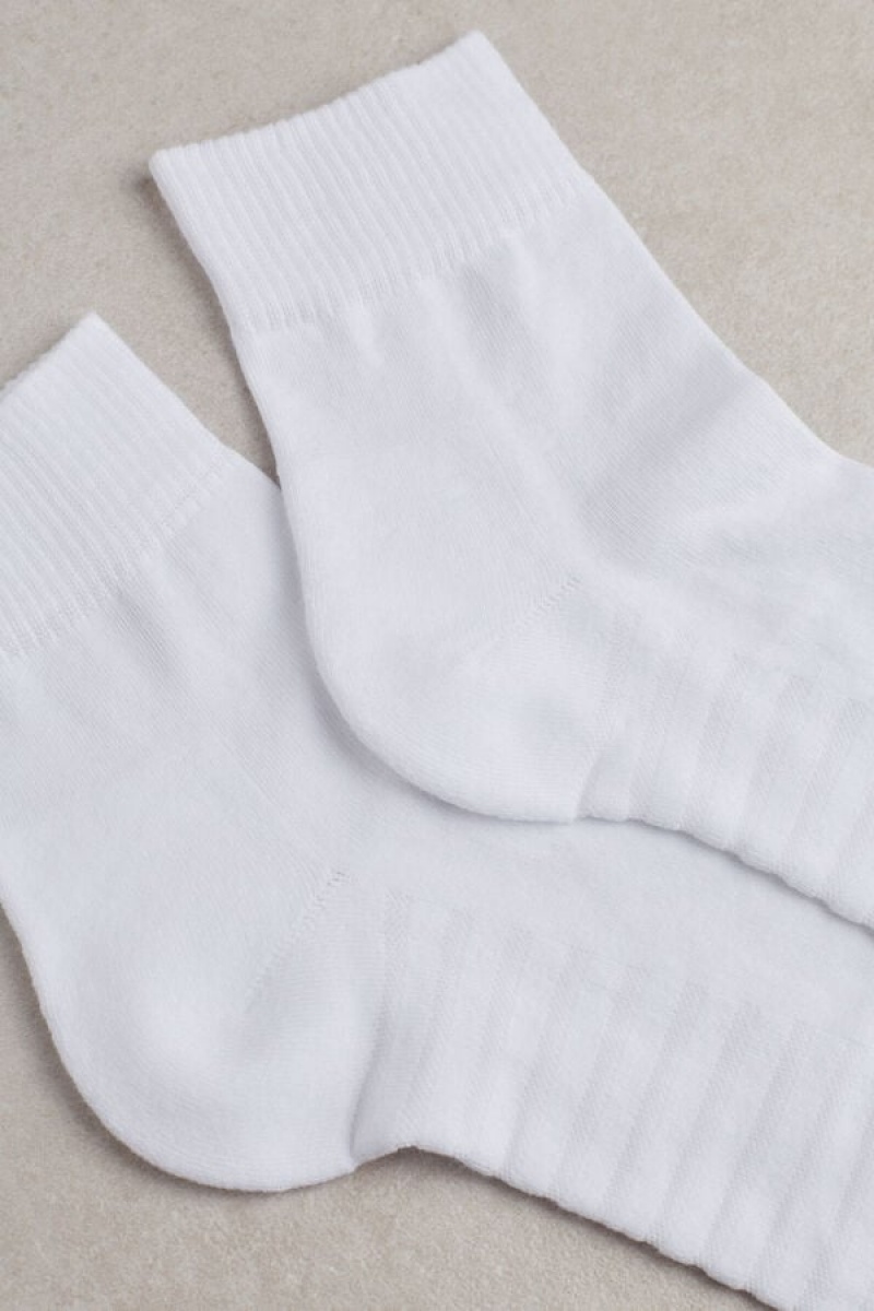 Intimissimi Terrycloth No-show Men's Socks White | USA 2823WYR