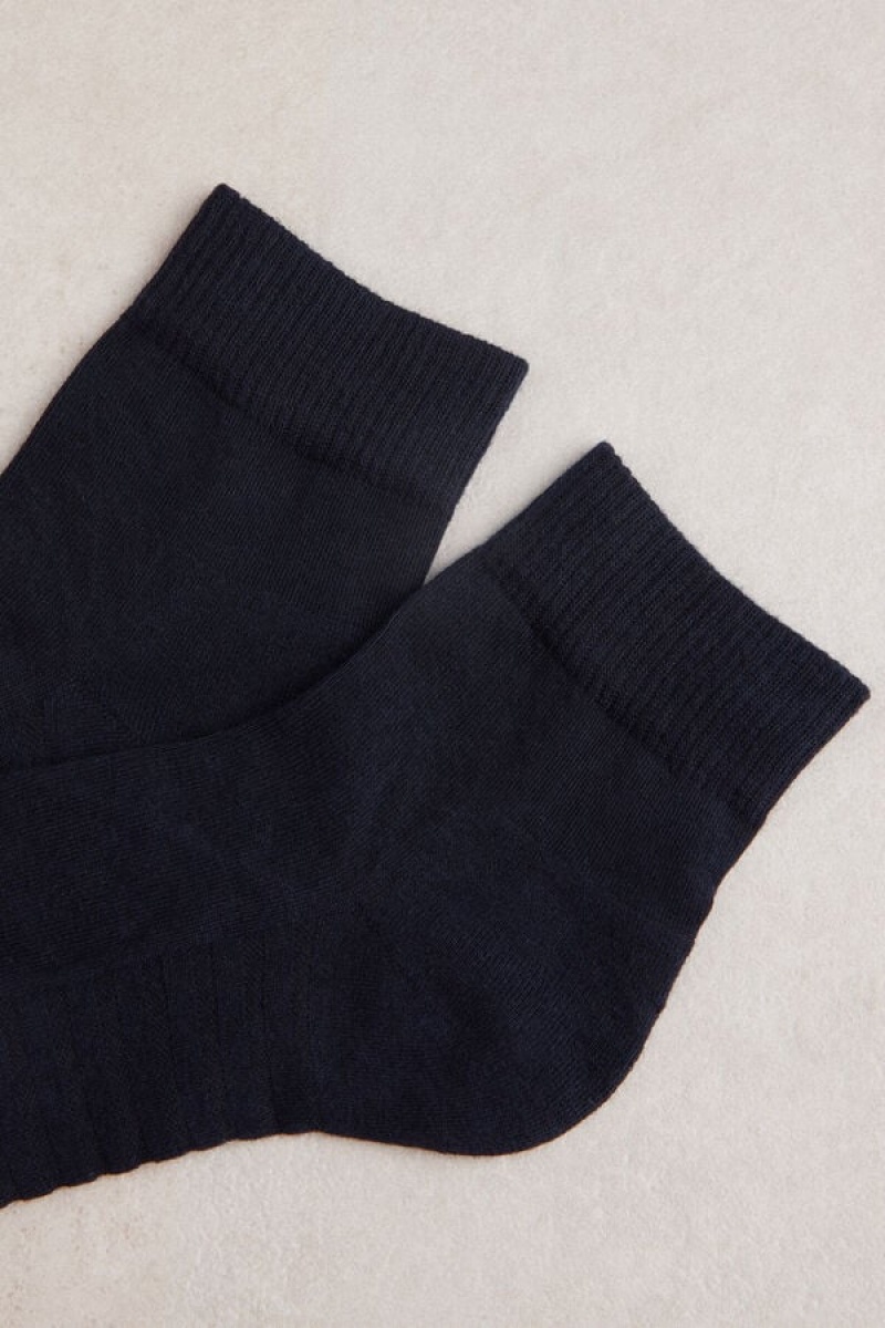 Intimissimi Terrycloth No-show Men's Socks Blue | USA 2825MAY