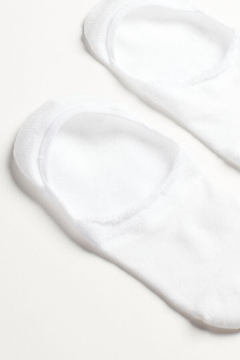 Intimissimi Terrycloth Shoe Liners Men's Socks White | USA 2797WYR