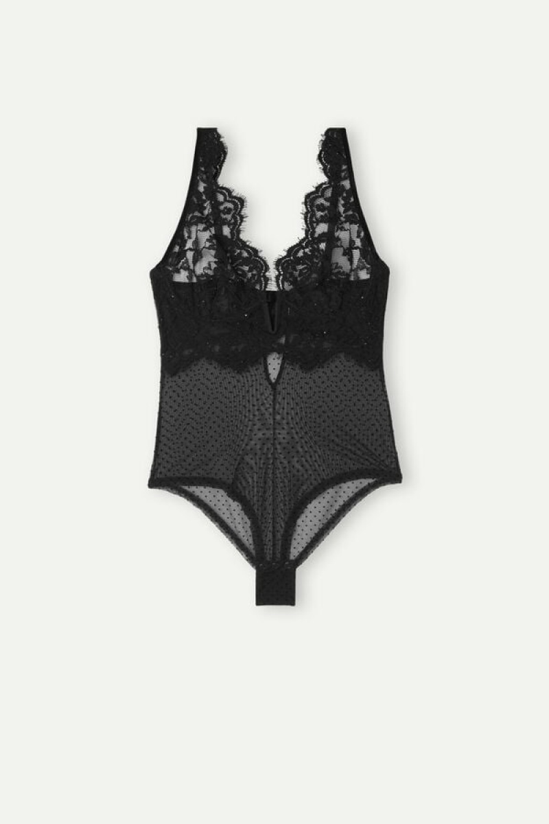 Intimissimi Time to Shine Women's Bodysuit Black | USA 1869MAS