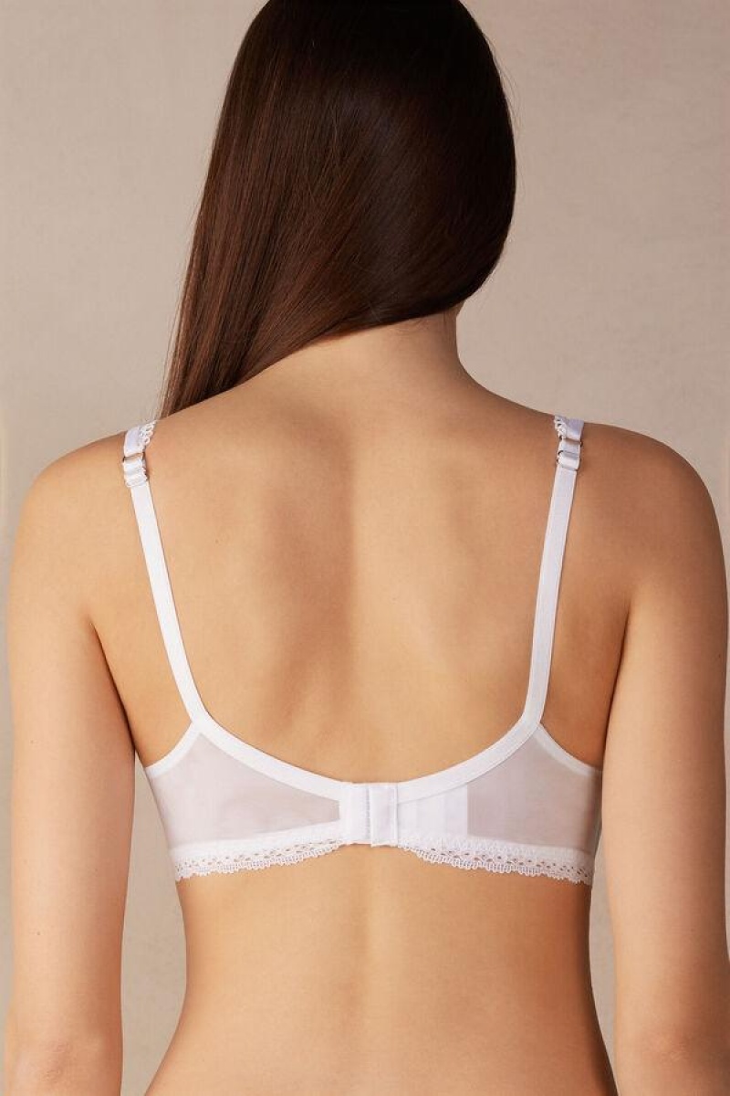 Intimissimi Timeless Simplicity Adele Triangle Women's Bras White | USA 1360APV