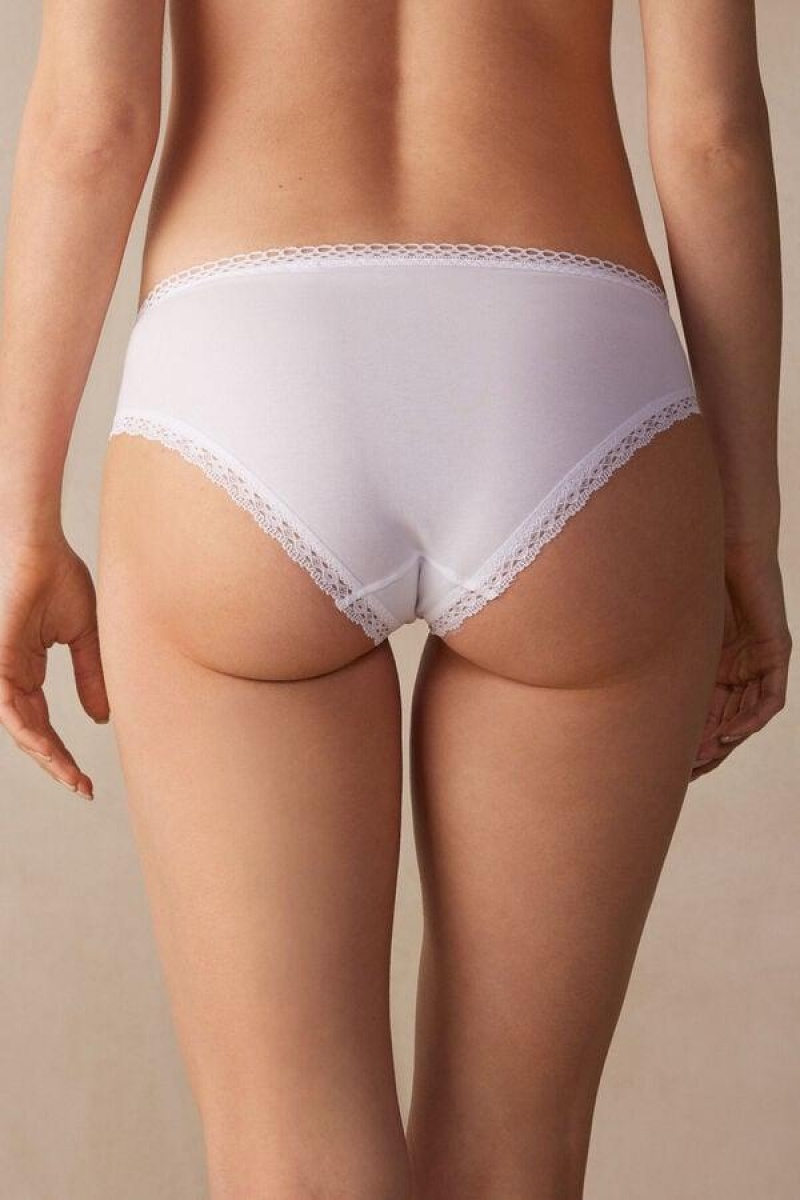 Intimissimi Timeless Simplicity Cotton Women's Panties White | USA 2347TVC