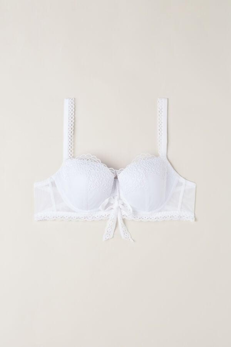 Intimissimi Timeless Simplicity Sofia Balconette Women's Bras White | USA 1459YUK