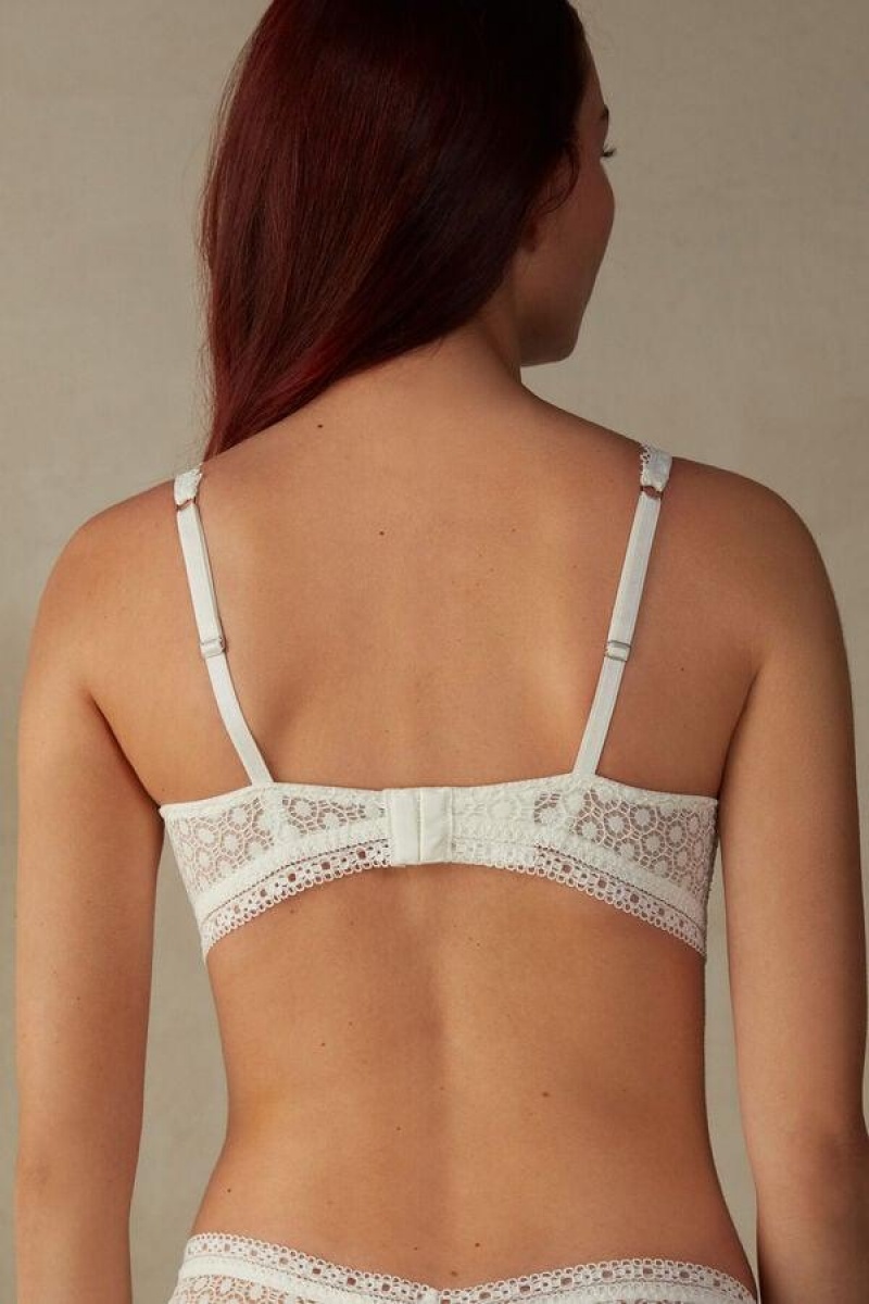 Intimissimi Toujours l'Ajour Lara Triangle Women's Bras White | USA 1163CEI