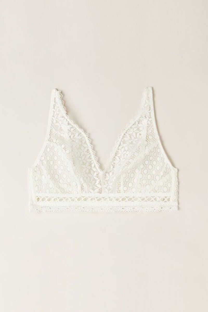 Intimissimi Toujours l'Ajour Lara Triangle Women's Bras White | USA 1163CEI