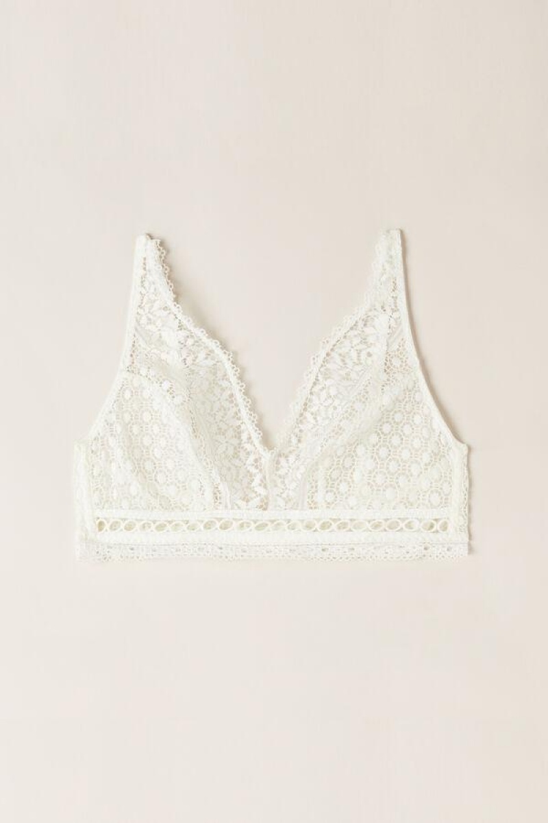 Intimissimi Toujours l'Ajour Lara Triangle Women's Bras White | USA 1392JJE