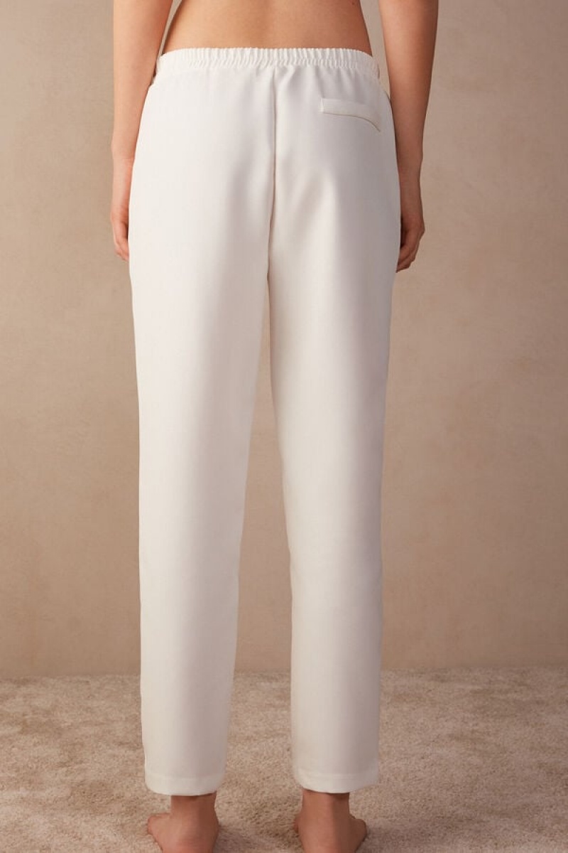 Intimissimi Trousers with Pockets Women's Pants White | USA 1782JJE