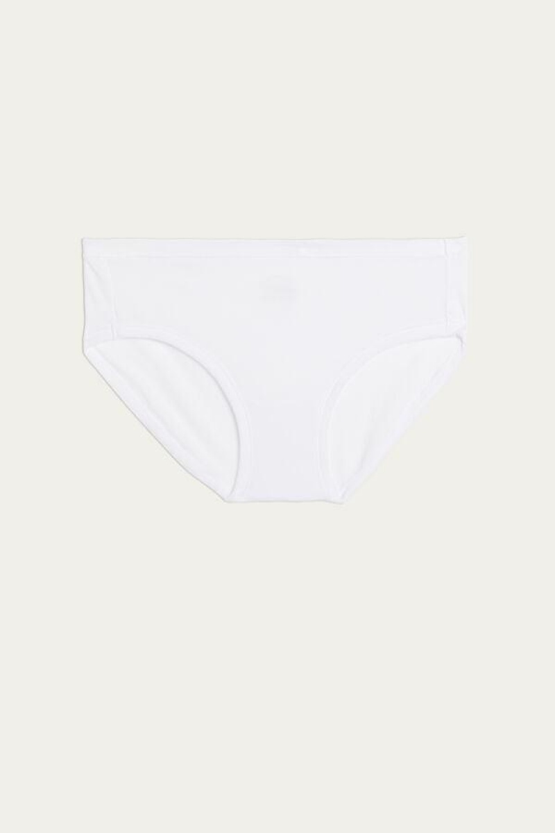 Intimissimi Ultralight Supima® Cotton Briefs Women's Panties White | USA 2434CET