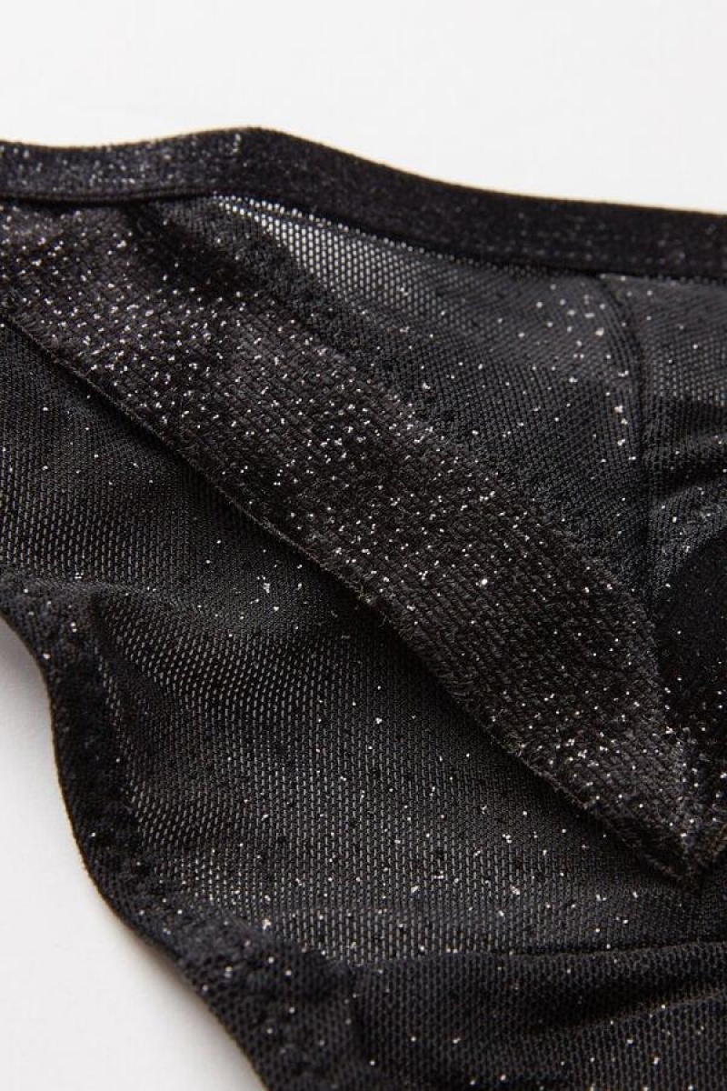 Intimissimi Under the Stars String Thong Women's Panties Black | USA 2261WYF