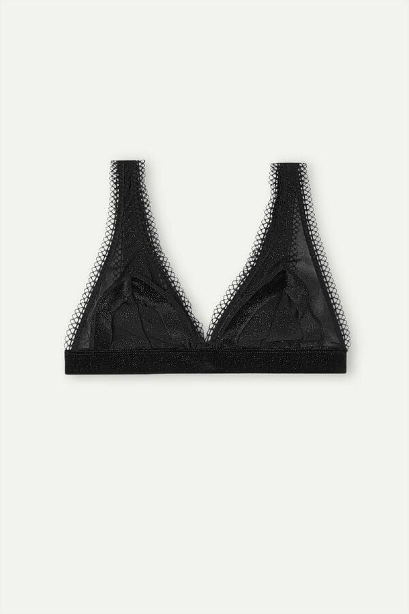 Intimissimi Under the Stars Triangle Women's Bras Black | USA 1156GLQ