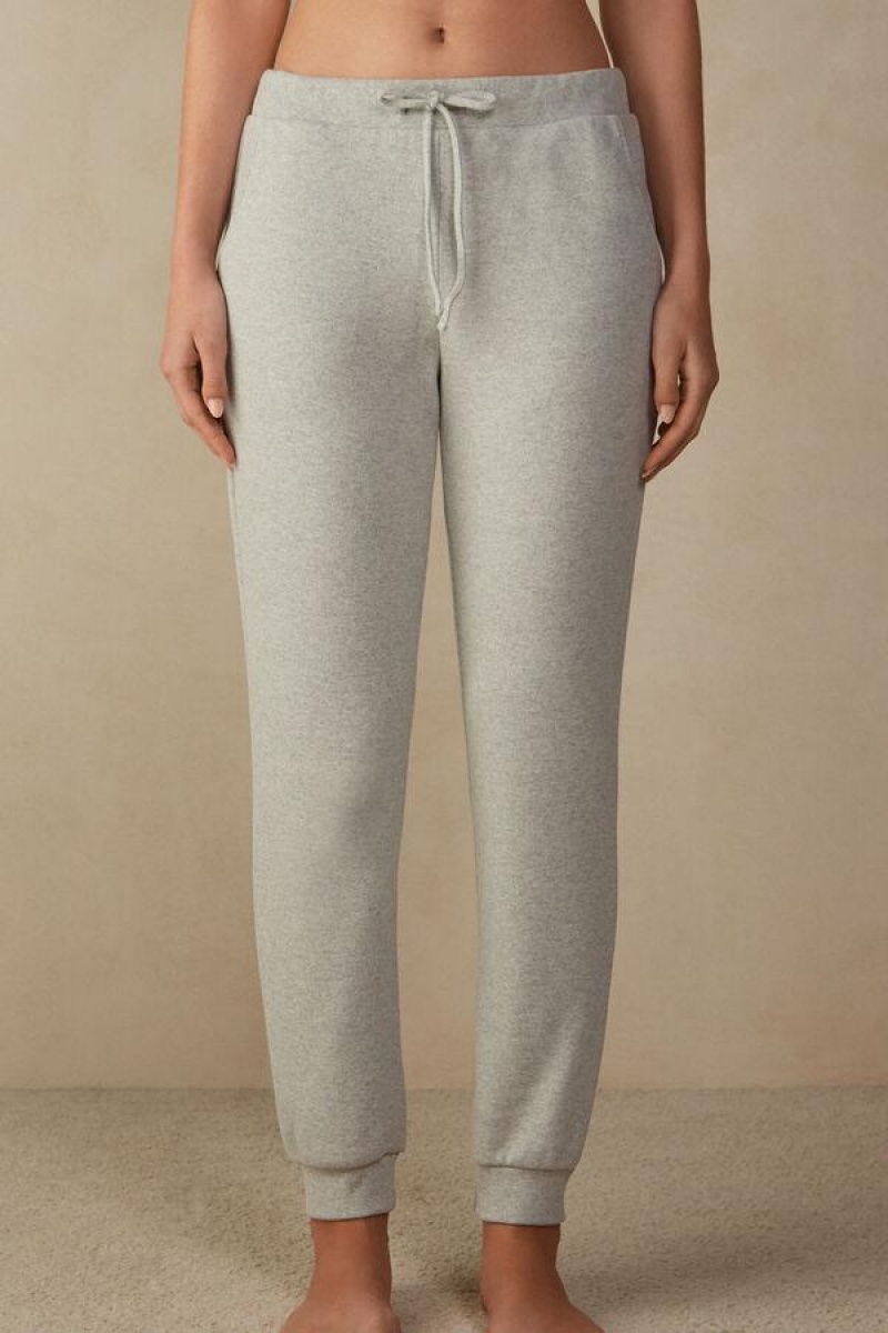 Intimissimi Warm Cuddles Full Length Cuffed Pants Women\'s Pajamas Grey | USA 2054EXG