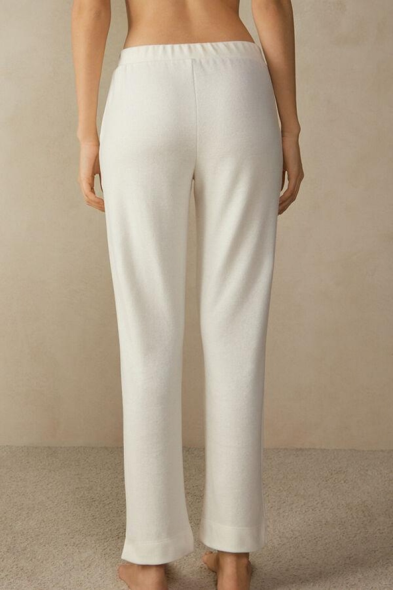 Intimissimi Warm Cuddles Full Length Pants Women's Pajamas Cream | USA 2061PQC