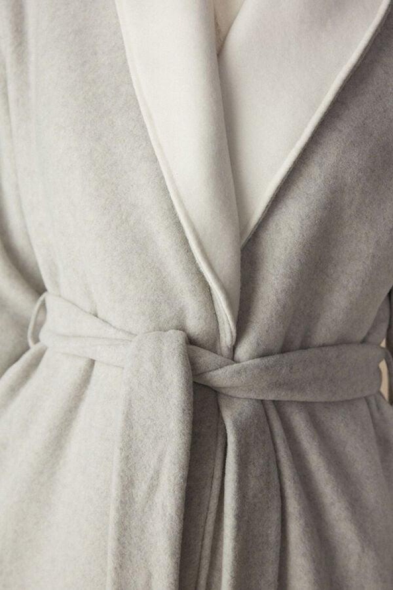 Intimissimi Warm Cuddles Robe Women's Pajamas Grey / White | USA 2199KIR