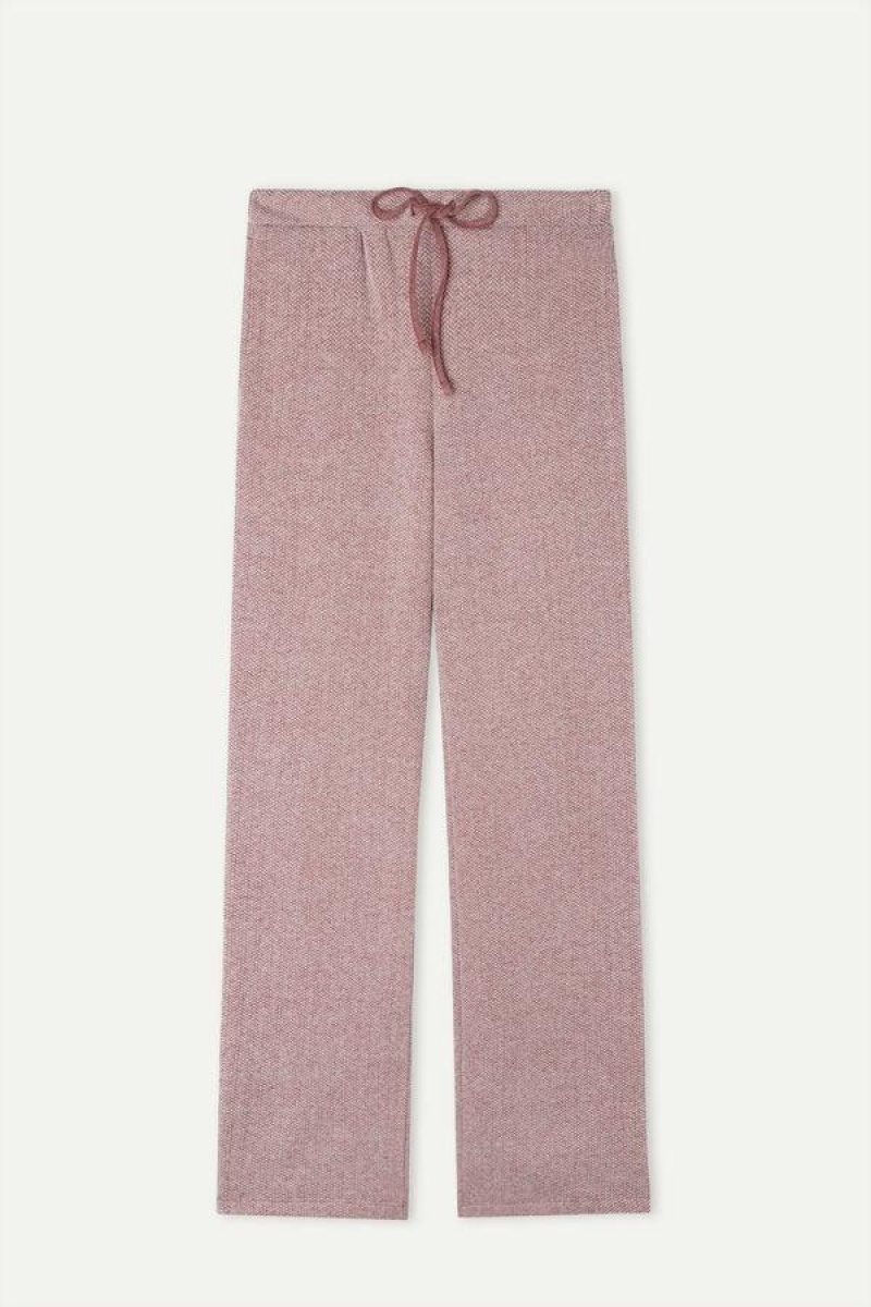 Intimissimi Winter Candies Full Length Sweatpants Women's Pajamas Dark Pink | USA 2046XFU