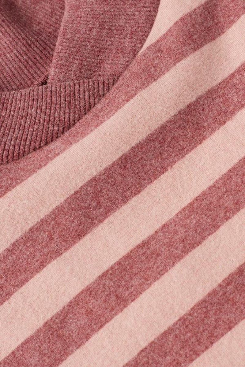 Intimissimi Winter Candies Striped Long Sleeve Top Women's Pajamas Pink / Dark Pink Stripes | USA 2152VDO