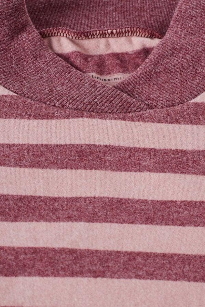 Intimissimi Winter Candies Striped Night Shirt Women's Pajamas Pink / Dark Pink Stripes | USA 2218APV