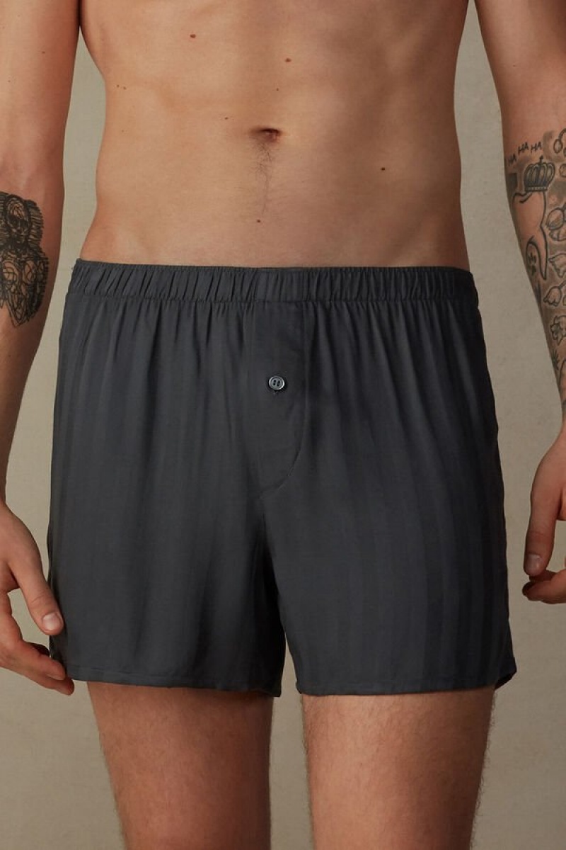 Intimissimi Woven Modal Men\'s Boxer Grey | USA 2608RWV