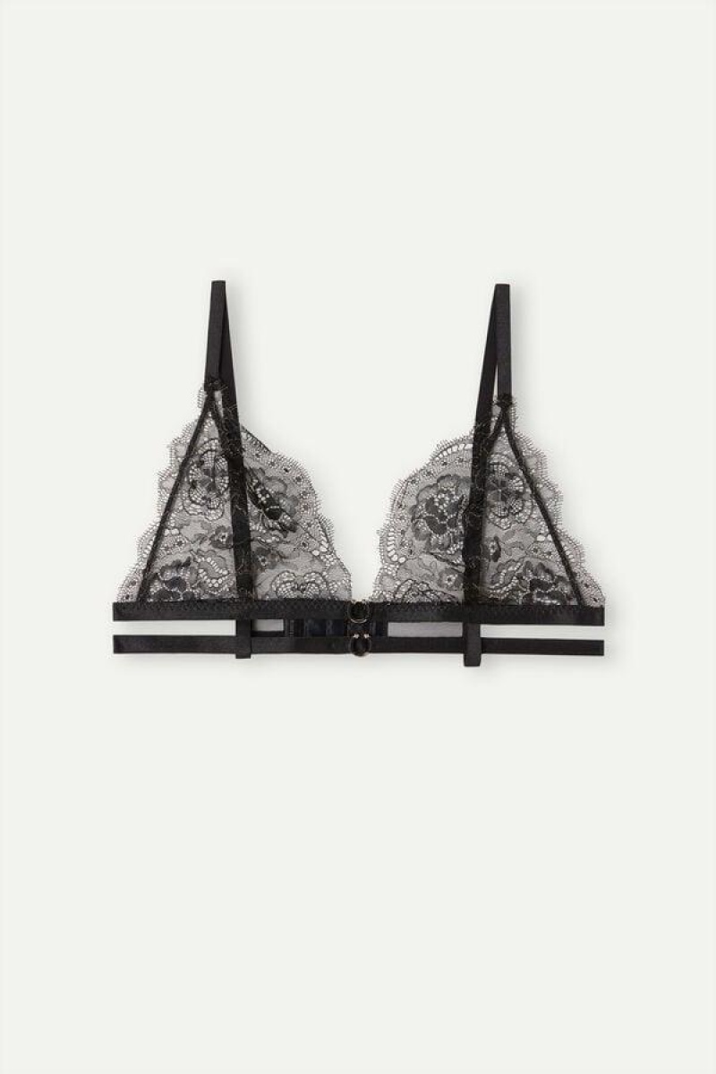 Intimissimi Your Private Party Triangle Women's Bras Black / Gold | USA 1157HKW