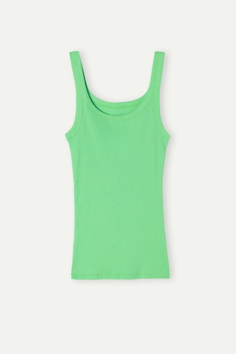 Intimissimi in Supima® Cotton Women's Tank Top Mint | USA 1733ZGY