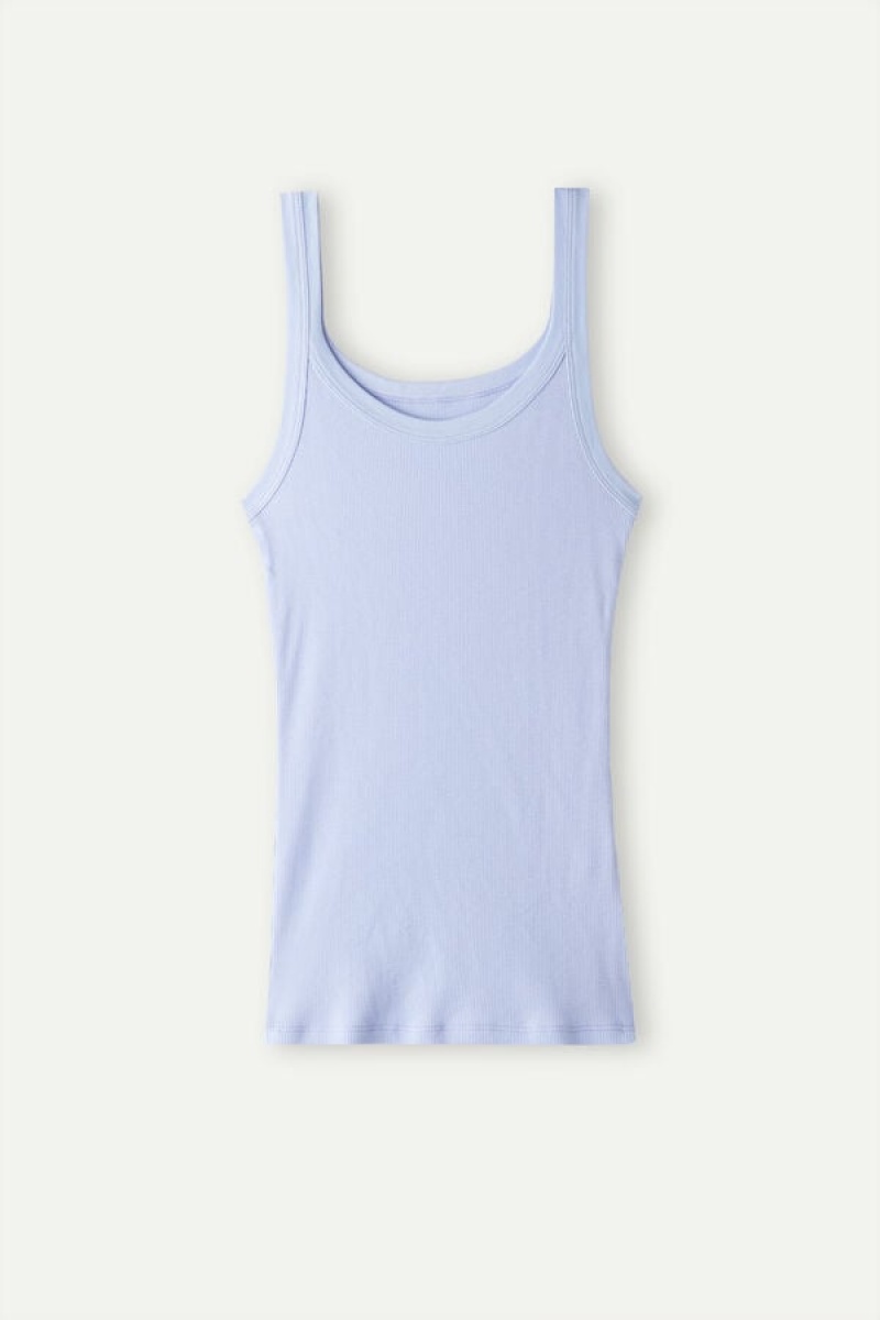 Intimissimi in Supima® Cotton Women's Tank Top Lavender | USA 1747ISZ